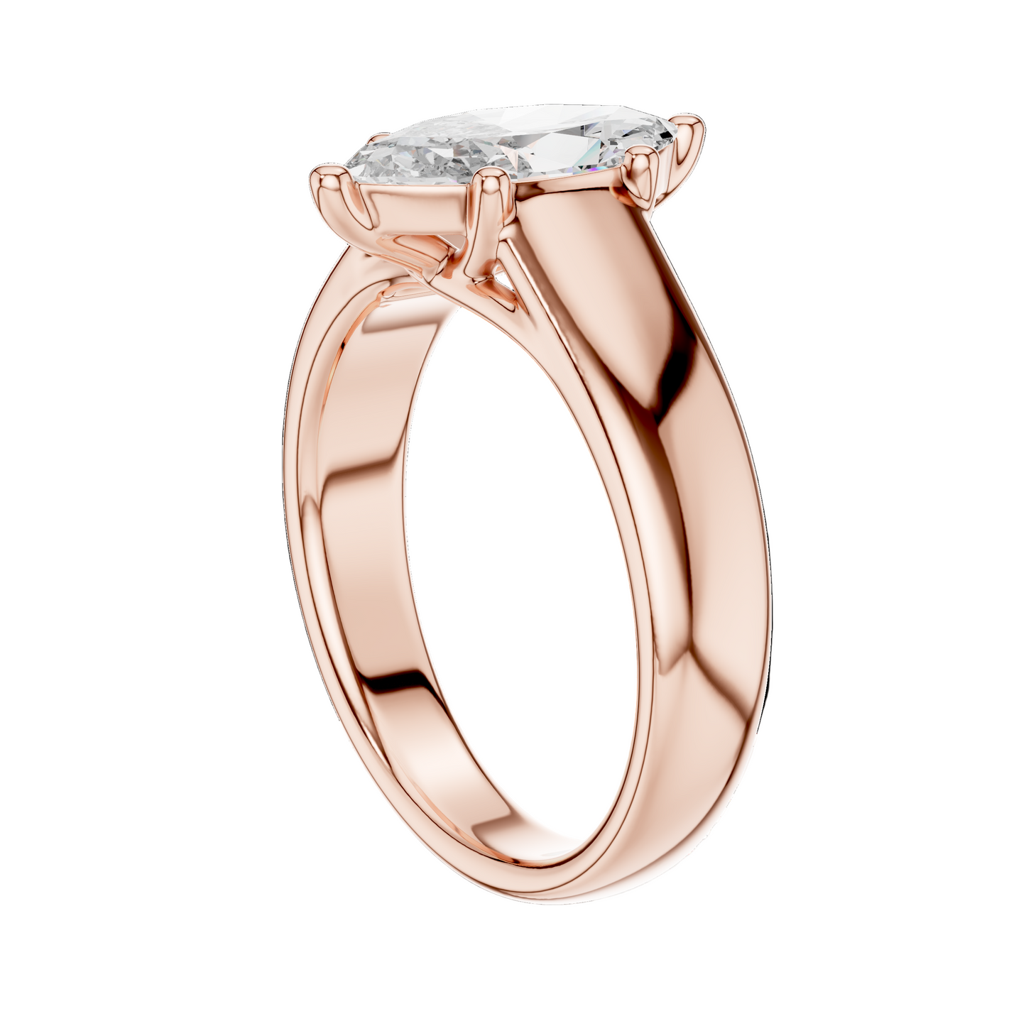 2.00 CT Marquise Lab Diamond Ring for Women | VVS–VS EF Clarity | 18KT, 14KT, 10KT Gold & 925 Silver | Rose, Yellow, White Gold & Moissanite Option