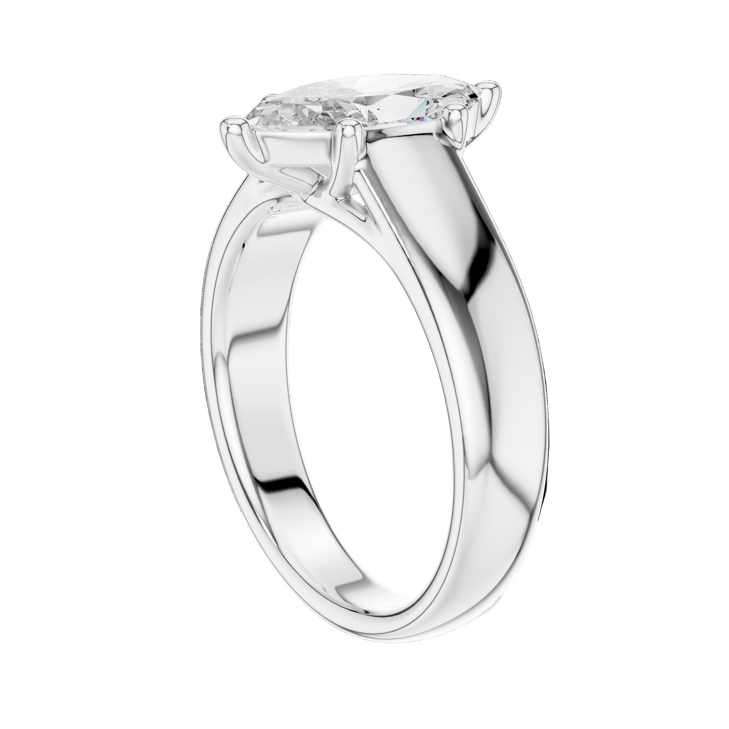 2.00 CT Marquise Lab Diamond Ring for Women | VVS–VS EF Clarity | 18KT, 14KT, 10KT Gold & 925 Silver | Rose, Yellow, White Gold & Moissanite Option