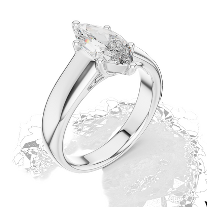 2.00 CT Marquise Lab Diamond Ring for Women | VVS–VS EF Clarity | 18KT, 14KT, 10KT Gold & 925 Silver | Rose, Yellow, White Gold & Moissanite Option