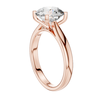 2.1 CT Lab Diamond Solitaire Ring for Women | VVS-VS EF Clarity | 18KT, 14KT, 10KT Gold & 925 Silver | Rose, Yellow, White Gold & Moissanite Options