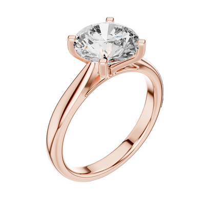 2.1 CT Lab Diamond Solitaire Ring for Women | VVS-VS EF Clarity | 18KT, 14KT, 10KT Gold & 925 Silver | Rose, Yellow, White Gold & Moissanite Options
