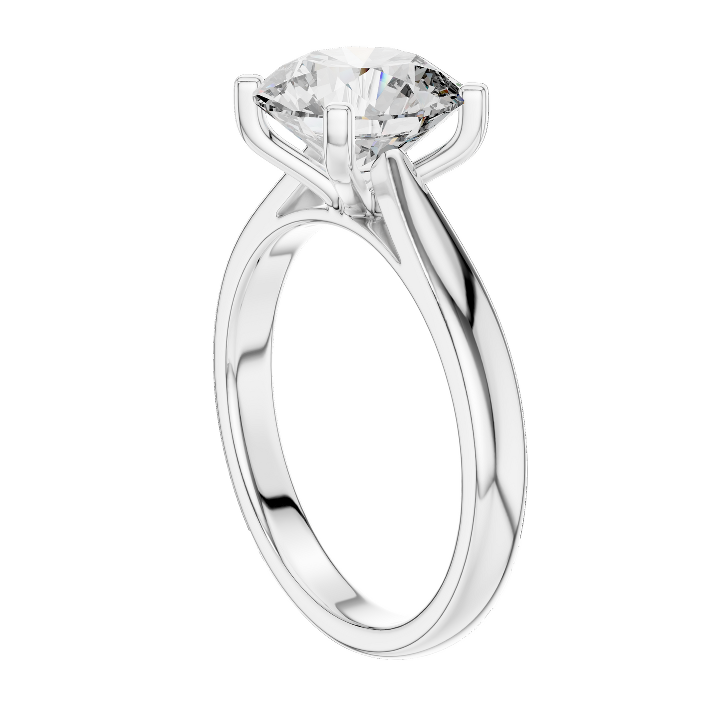 2.1 CT Lab Diamond Solitaire Ring for Women | VVS-VS EF Clarity | 18KT, 14KT, 10KT Gold & 925 Silver | Rose, Yellow, White Gold & Moissanite Options