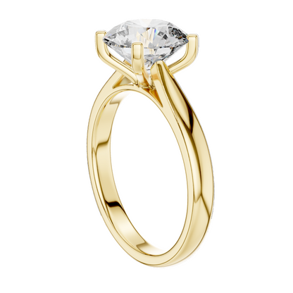 2.1 CT Lab Diamond Solitaire Ring for Women | VVS-VS EF Clarity | 18KT, 14KT, 10KT Gold & 925 Silver | Rose, Yellow, White Gold & Moissanite Options