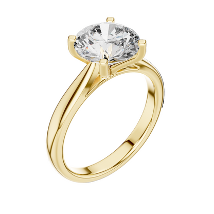2.1 CT Lab Diamond Solitaire Ring for Women | VVS-VS EF Clarity | 18KT, 14KT, 10KT Gold & 925 Silver | Rose, Yellow, White Gold & Moissanite Options
