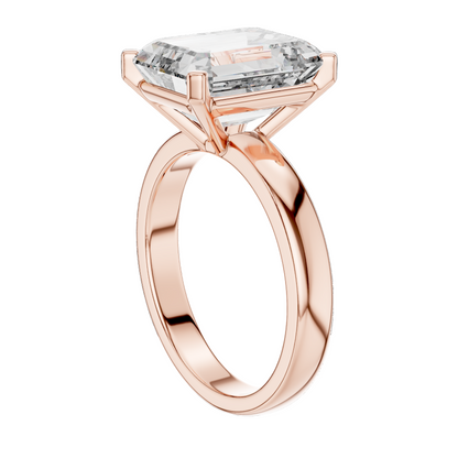 2 CT Lab-Grown VVS-VS EF Diamond Ring for Women | Emerald Cut, 18KT, 14KT, 10KT Gold & 925 Silver | Rose, Yellow, White Gold & Moissanite Options