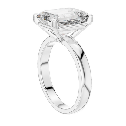 2 CT Lab-Grown VVS-VS EF Diamond Ring for Women | Emerald Cut, 18KT, 14KT, 10KT Gold & 925 Silver | Rose, Yellow, White Gold & Moissanite Options