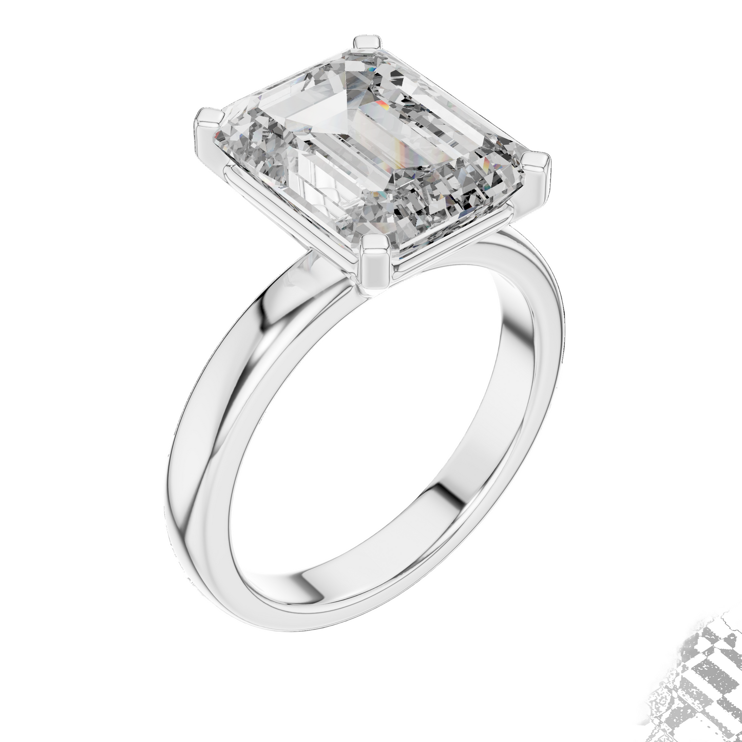 2 CT Lab-Grown VVS-VS EF Diamond Ring for Women | Emerald Cut, 18KT, 14KT, 10KT Gold & 925 Silver | Rose, Yellow, White Gold & Moissanite Options
