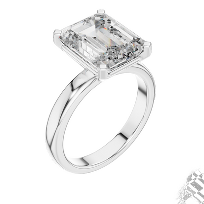 2 CT Lab-Grown VVS-VS EF Diamond Ring for Women | Emerald Cut, 18KT, 14KT, 10KT Gold & 925 Silver | Rose, Yellow, White Gold & Moissanite Options