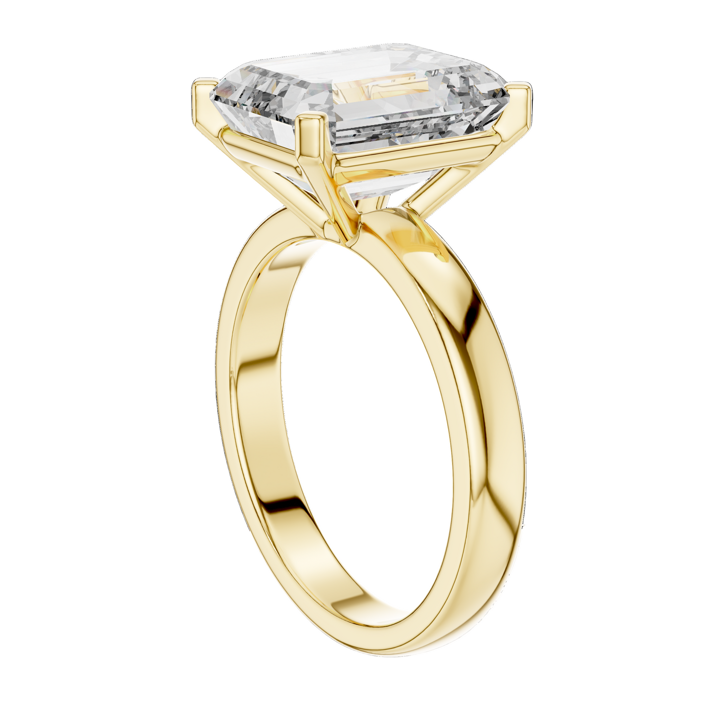 2 CT Lab-Grown VVS-VS EF Diamond Ring for Women | Emerald Cut, 18KT, 14KT, 10KT Gold & 925 Silver | Rose, Yellow, White Gold & Moissanite Options
