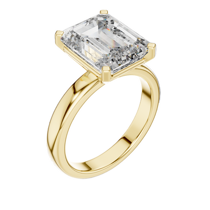 2 CT Lab-Grown VVS-VS EF Diamond Ring for Women | Emerald Cut, 18KT, 14KT, 10KT Gold & 925 Silver | Rose, Yellow, White Gold & Moissanite Options