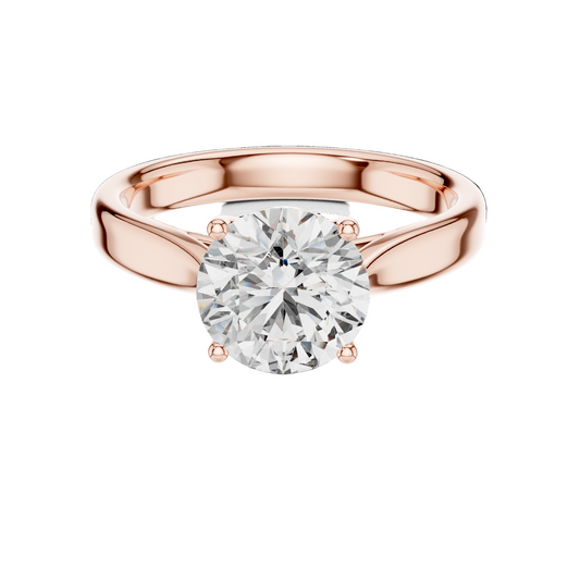 2.1 CT Lab-Grown Diamond Solitaire Ring for Women | VVS-VS EF Clarity | 18KT, 14KT, 10KT Gold & 925 Silver | Moissanite & Lab Diamond Options