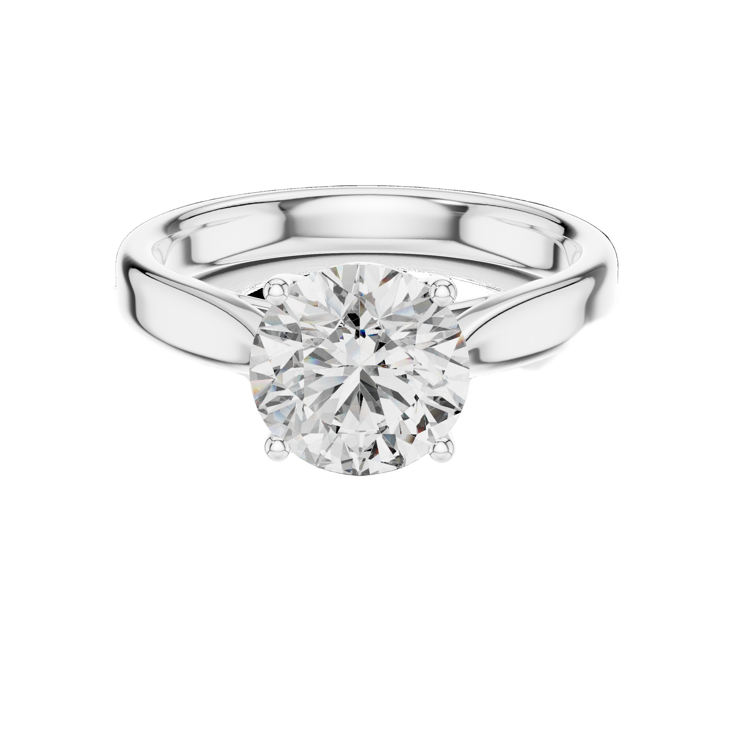 2.1 CT Lab-Grown Diamond Solitaire Ring for Women | VVS-VS EF Clarity | 18KT, 14KT, 10KT Gold & 925 Silver | Moissanite & Lab Diamond Options