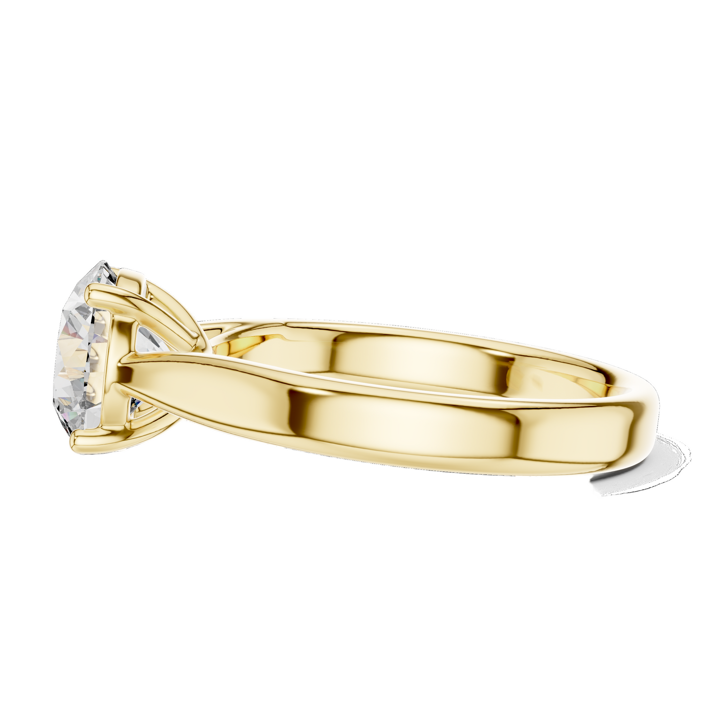 2.1 CT Lab-Grown Diamond Solitaire Ring for Women | VVS-VS EF Clarity | 18KT, 14KT, 10KT Gold & 925 Silver | Moissanite & Lab Diamond Options