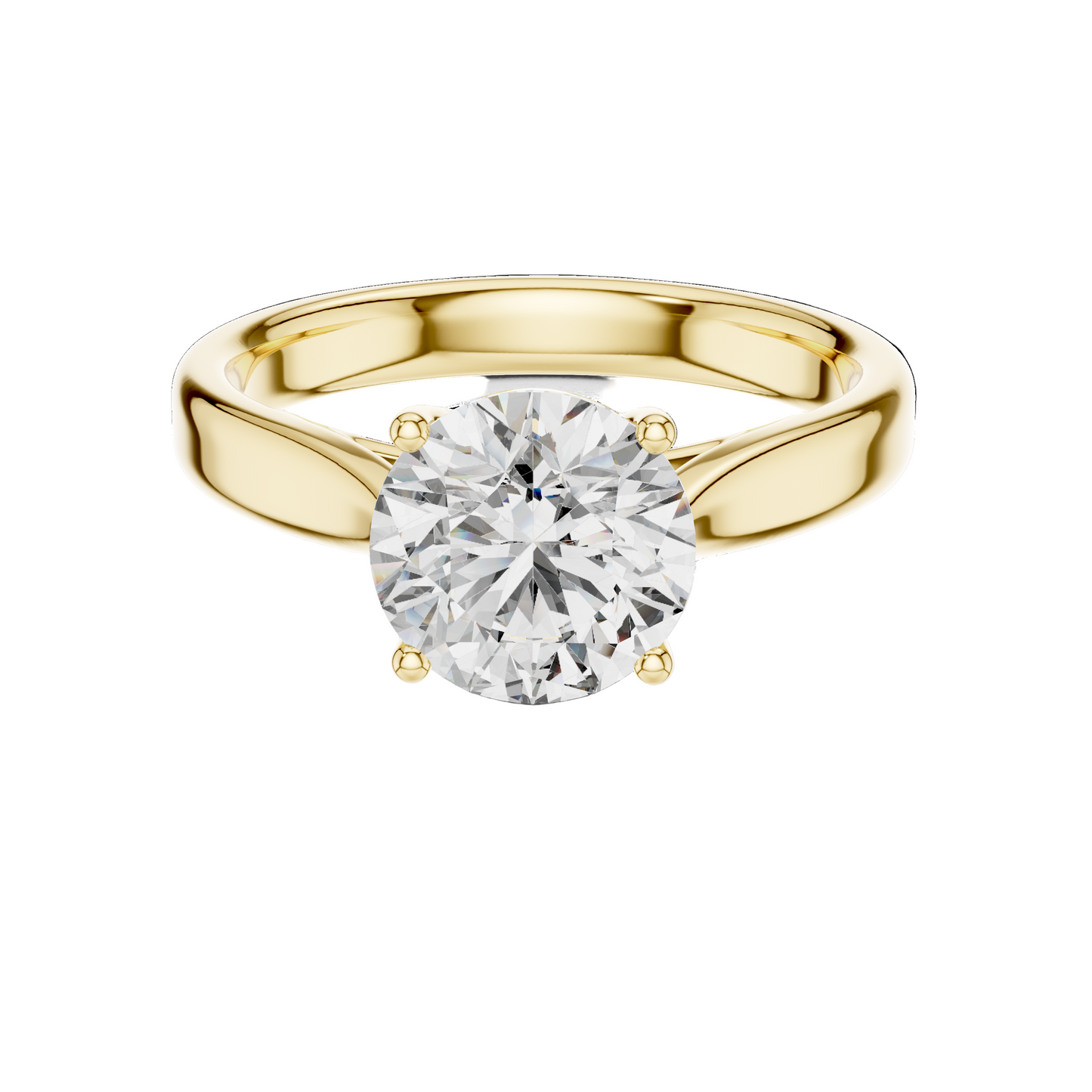 2.1 CT Lab-Grown Diamond Solitaire Ring for Women | VVS-VS EF Clarity | 18KT, 14KT, 10KT Gold & 925 Silver | Moissanite & Lab Diamond Options