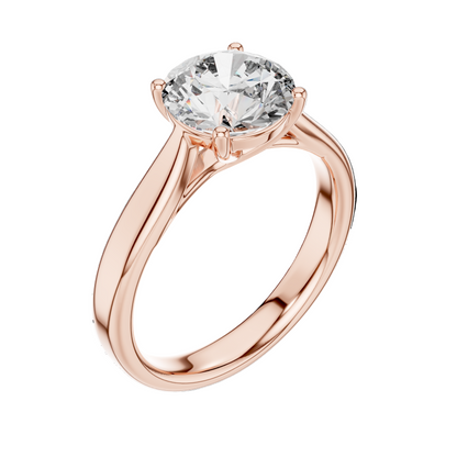 2.1 CT Lab-Grown Diamond Solitaire Ring for Women | VVS-VS EF Clarity | 18KT, 14KT, 10KT Gold & 925 Silver | Moissanite & Lab Diamond Options