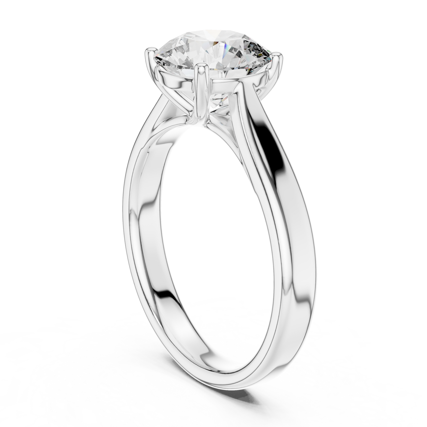 2.1 CT Lab-Grown Diamond Solitaire Ring for Women | VVS-VS EF Clarity | 18KT, 14KT, 10KT Gold & 925 Silver | Moissanite & Lab Diamond Options