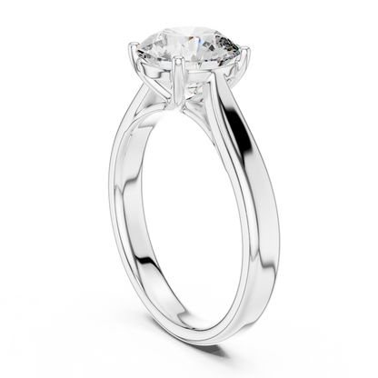 2.1 CT Lab-Grown Diamond Solitaire Ring for Women | VVS-VS EF Clarity | 18KT, 14KT, 10KT Gold & 925 Silver | Moissanite & Lab Diamond Options