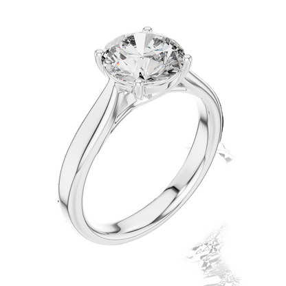 2.1 CT Lab-Grown Diamond Solitaire Ring for Women | VVS-VS EF Clarity | 18KT, 14KT, 10KT Gold & 925 Silver | Moissanite & Lab Diamond Options