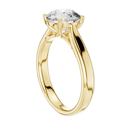2.1 CT Lab-Grown Diamond Solitaire Ring for Women | VVS-VS EF Clarity | 18KT, 14KT, 10KT Gold & 925 Silver | Moissanite & Lab Diamond Options