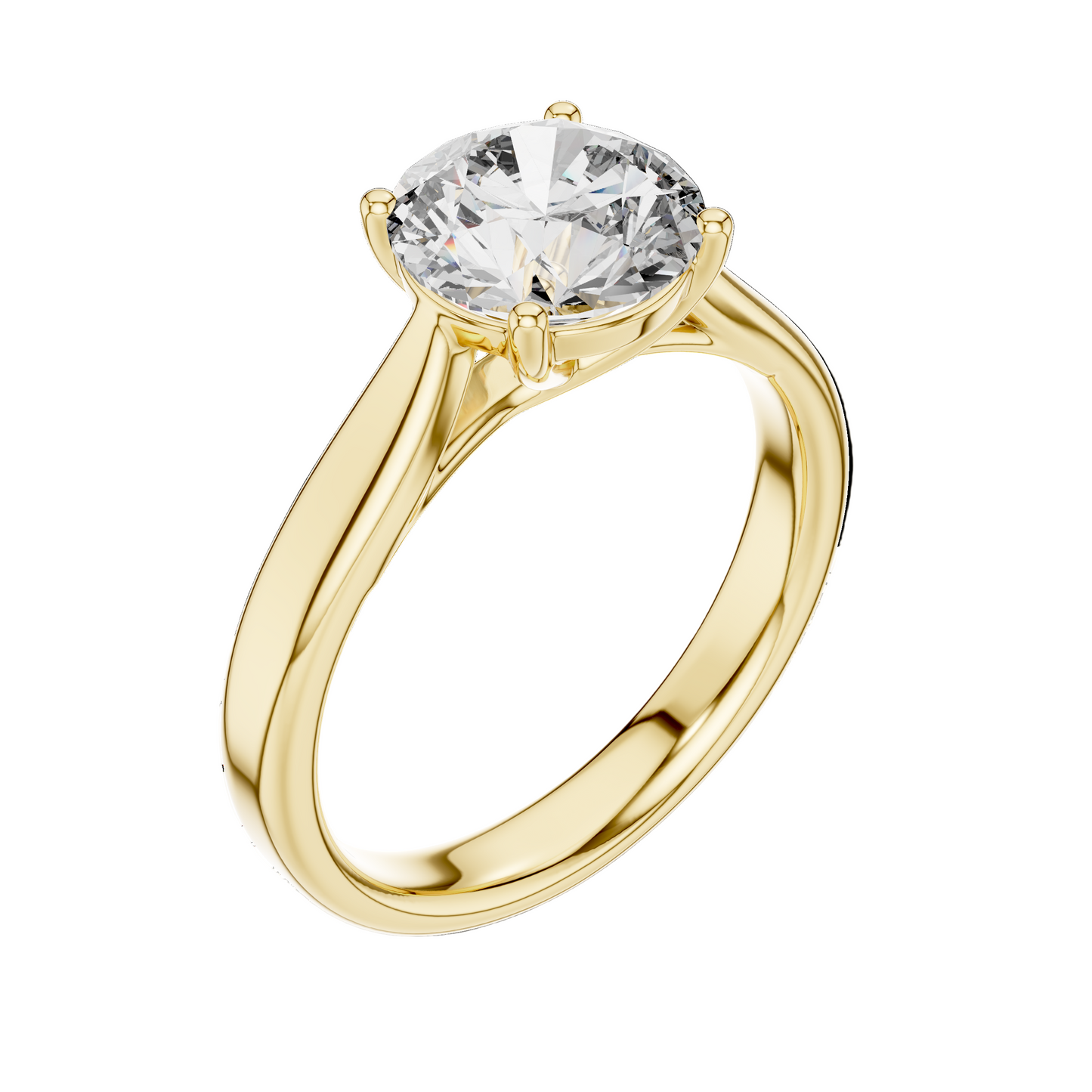 2.1 CT Lab-Grown Diamond Solitaire Ring for Women | VVS-VS EF Clarity | 18KT, 14KT, 10KT Gold & 925 Silver | Moissanite & Lab Diamond Options
