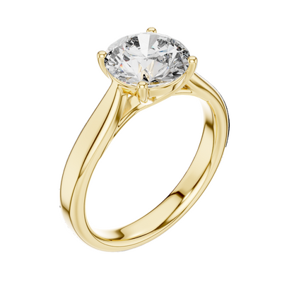 2.1 CT Lab-Grown Diamond Solitaire Ring for Women | VVS-VS EF Clarity | 18KT, 14KT, 10KT Gold & 925 Silver | Moissanite & Lab Diamond Options
