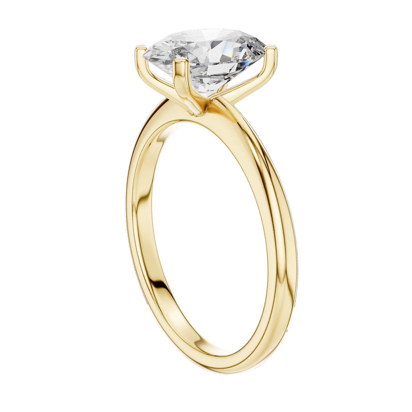 2 CT Lab Diamond Oval Solitaire Ring for Women | VVS-VS EF Clarity | 18KT, 14KT, 10KT Gold & 925 Silver | Rose, Yellow, White Gold & Moissanite Options