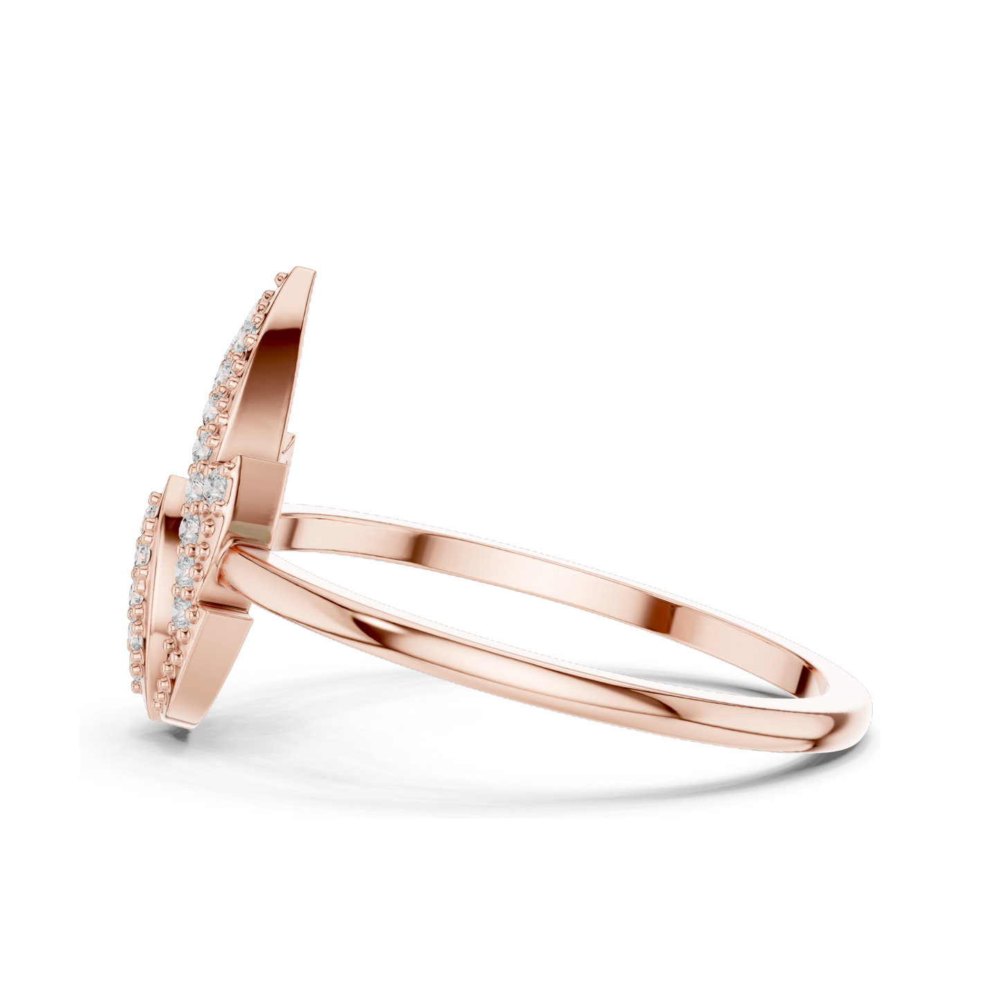 Elegant Lab-Created Diamond Ring for Women | VVS-VS EF CVD Diamonds | 18KT, 14KT, 10KT Gold & 925 Silver | Rose, Yellow, White Gold & Moissanite Options | 0.14 ct Total Diamond Weight