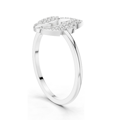 Elegant Lab-Created Diamond Ring for Women | VVS-VS EF CVD Diamonds | 18KT, 14KT, 10KT Gold & 925 Silver | Rose, Yellow, White Gold & Moissanite Options | 0.14 ct Total Diamond Weight