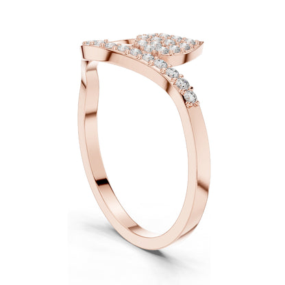 0.156ct Lab Grown Diamond Engagement Ring for Women | VVS-VS EF Clarity | 18KT, 14KT, 10KT Gold & 925 Silver | Rose, Yellow, White Gold & Moissanite Options
