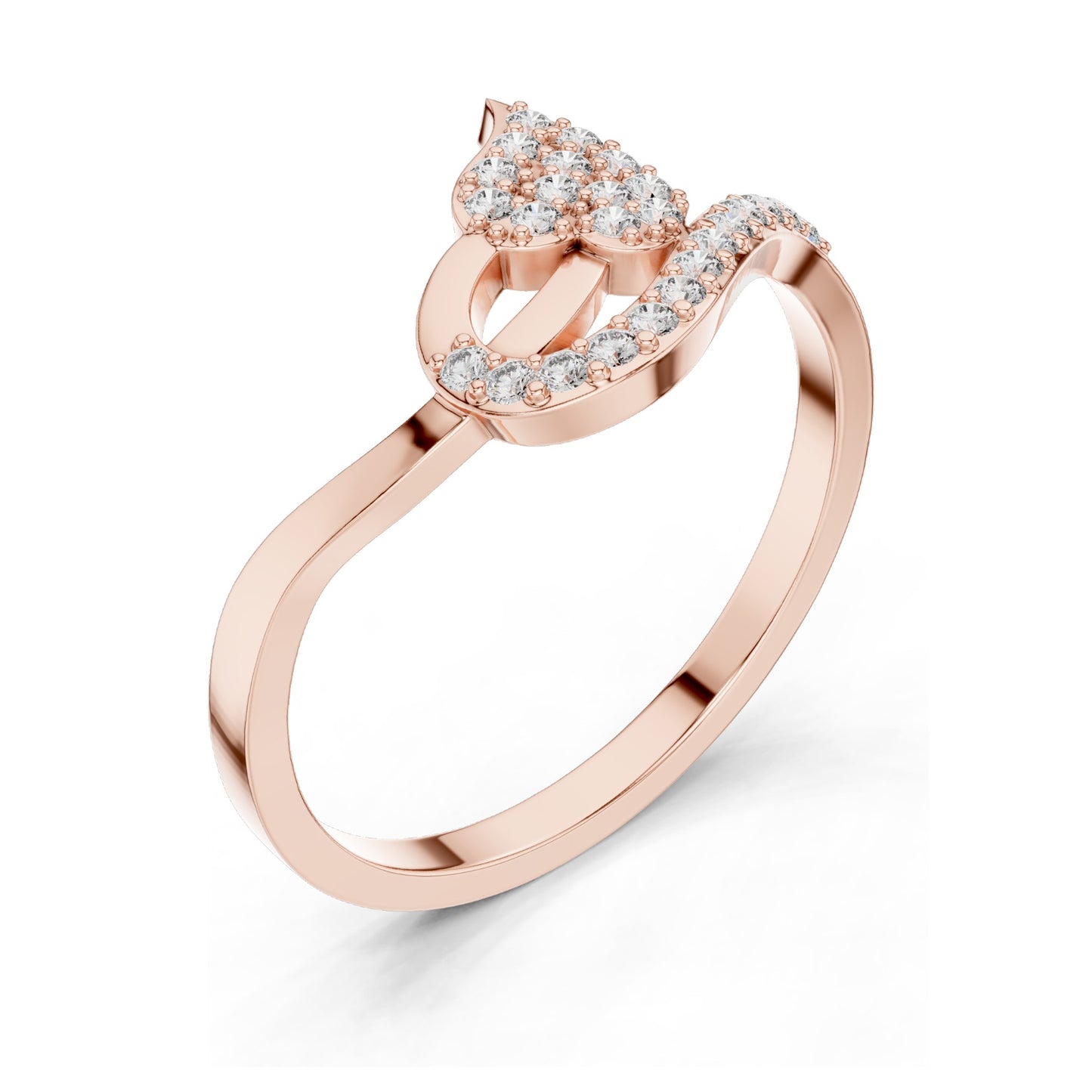 0.156ct Lab Grown Diamond Engagement Ring for Women | VVS-VS EF Clarity | 18KT, 14KT, 10KT Gold & 925 Silver | Rose, Yellow, White Gold & Moissanite Options