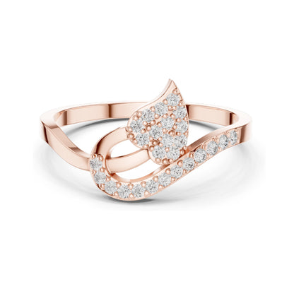 0.156ct Lab Grown Diamond Engagement Ring for Women | VVS-VS EF Clarity | 18KT, 14KT, 10KT Gold & 925 Silver | Rose, Yellow, White Gold & Moissanite Options