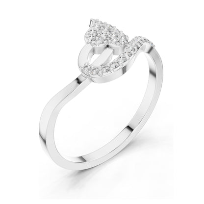 0.156ct Lab Grown Diamond Engagement Ring for Women | VVS-VS EF Clarity | 18KT, 14KT, 10KT Gold & 925 Silver | Rose, Yellow, White Gold & Moissanite Options