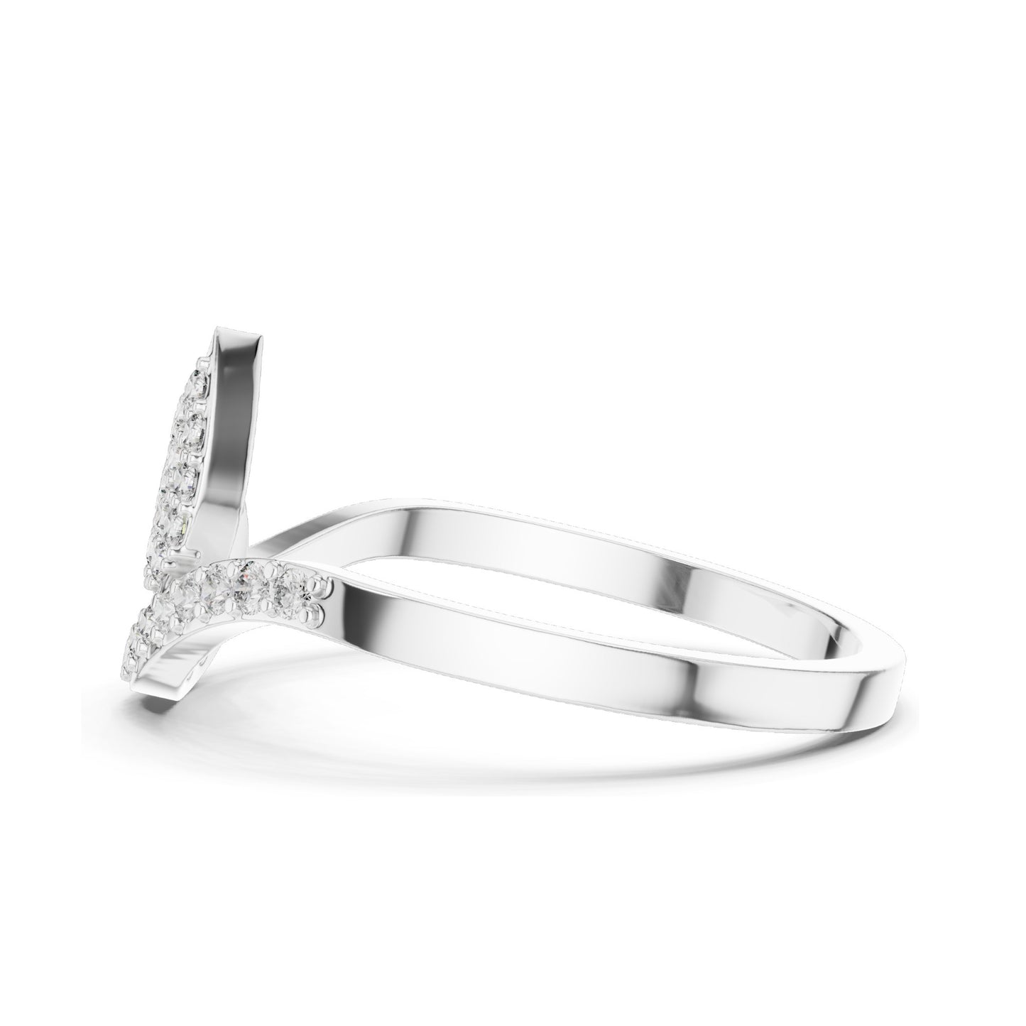 0.156ct Lab Grown Diamond Engagement Ring for Women | VVS-VS EF Clarity | 18KT, 14KT, 10KT Gold & 925 Silver | Rose, Yellow, White Gold & Moissanite Options
