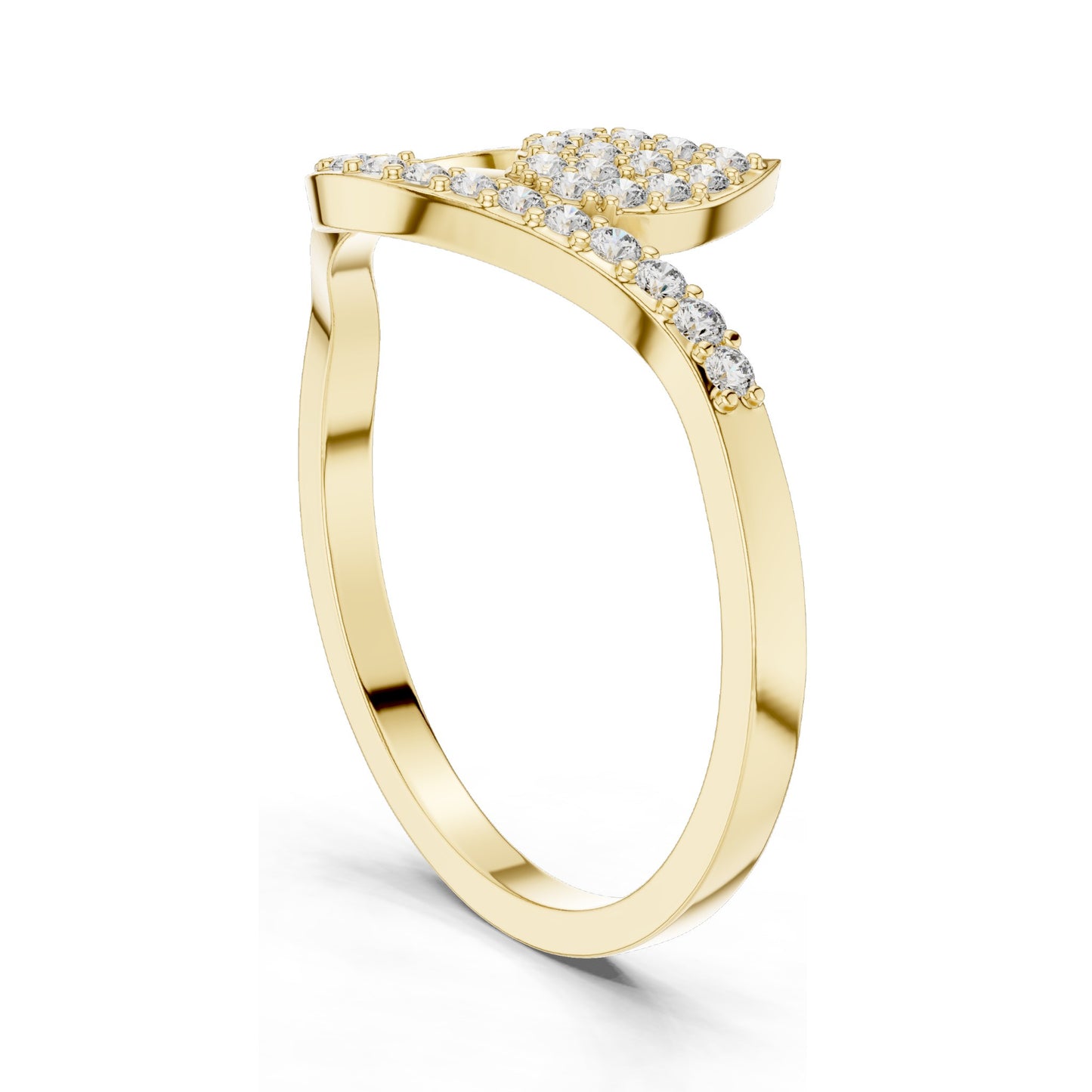 0.156ct Lab Grown Diamond Engagement Ring for Women | VVS-VS EF Clarity | 18KT, 14KT, 10KT Gold & 925 Silver | Rose, Yellow, White Gold & Moissanite Options