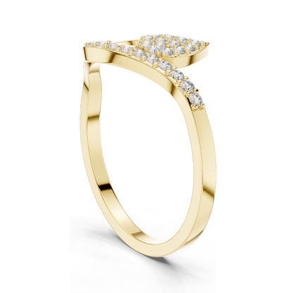 0.156ct Lab Grown Diamond Engagement Ring for Women | VVS-VS EF Clarity | 18KT, 14KT, 10KT Gold & 925 Silver | Rose, Yellow, White Gold & Moissanite Options