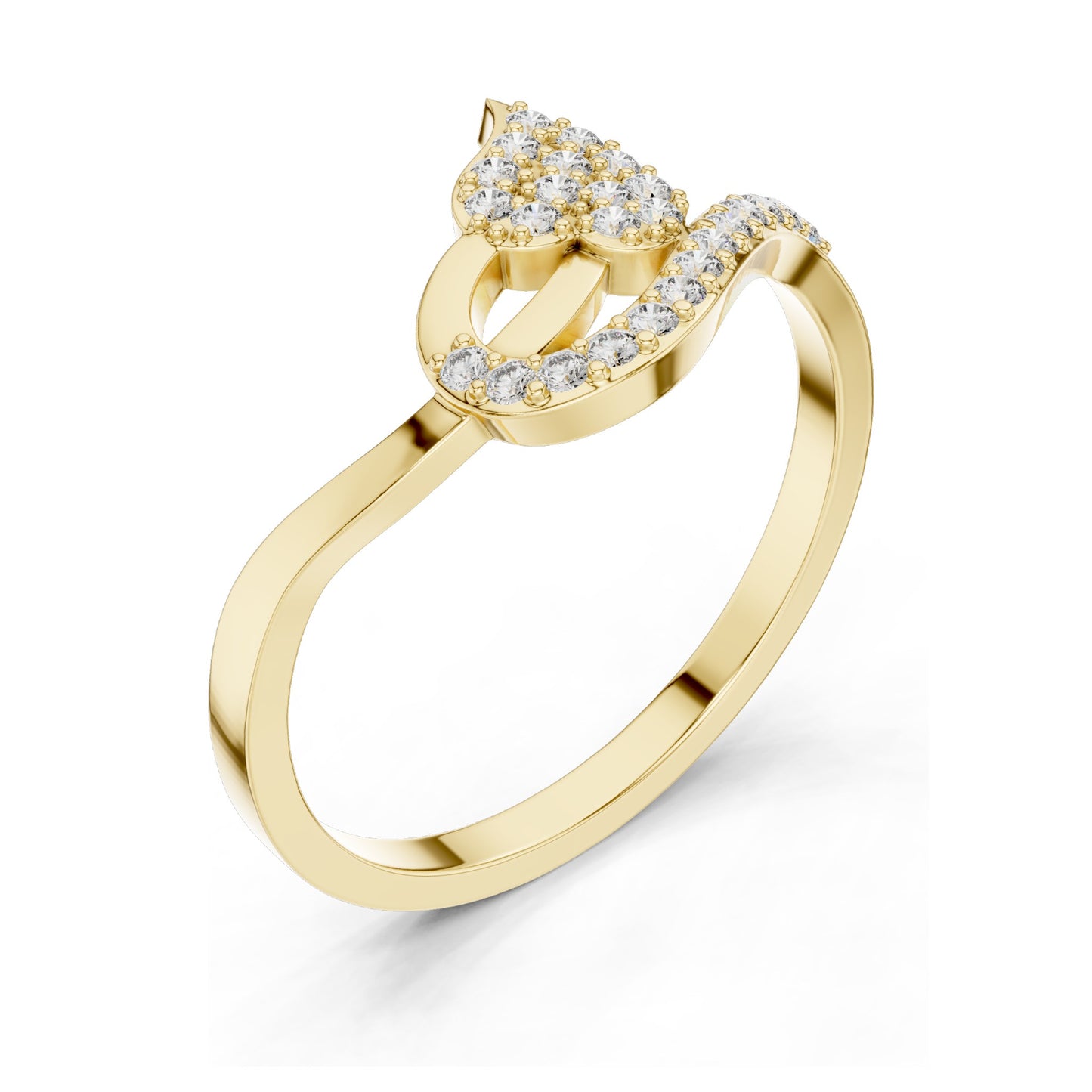 0.156ct Lab Grown Diamond Engagement Ring for Women | VVS-VS EF Clarity | 18KT, 14KT, 10KT Gold & 925 Silver | Rose, Yellow, White Gold & Moissanite Options