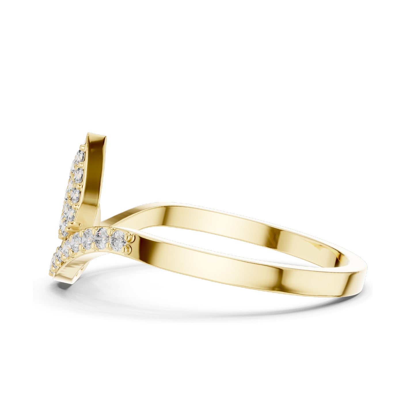 0.156ct Lab Grown Diamond Engagement Ring for Women | VVS-VS EF Clarity | 18KT, 14KT, 10KT Gold & 925 Silver | Rose, Yellow, White Gold & Moissanite Options