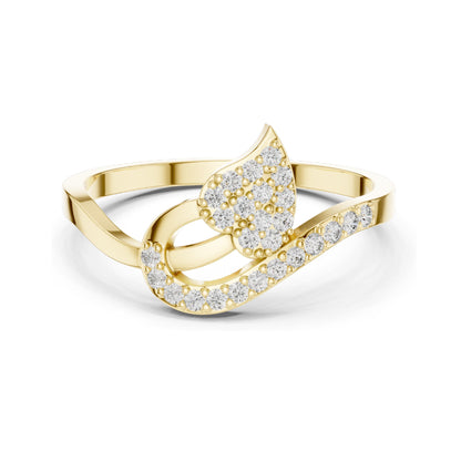 0.156ct Lab Grown Diamond Engagement Ring for Women | VVS-VS EF Clarity | 18KT, 14KT, 10KT Gold & 925 Silver | Rose, Yellow, White Gold & Moissanite Options