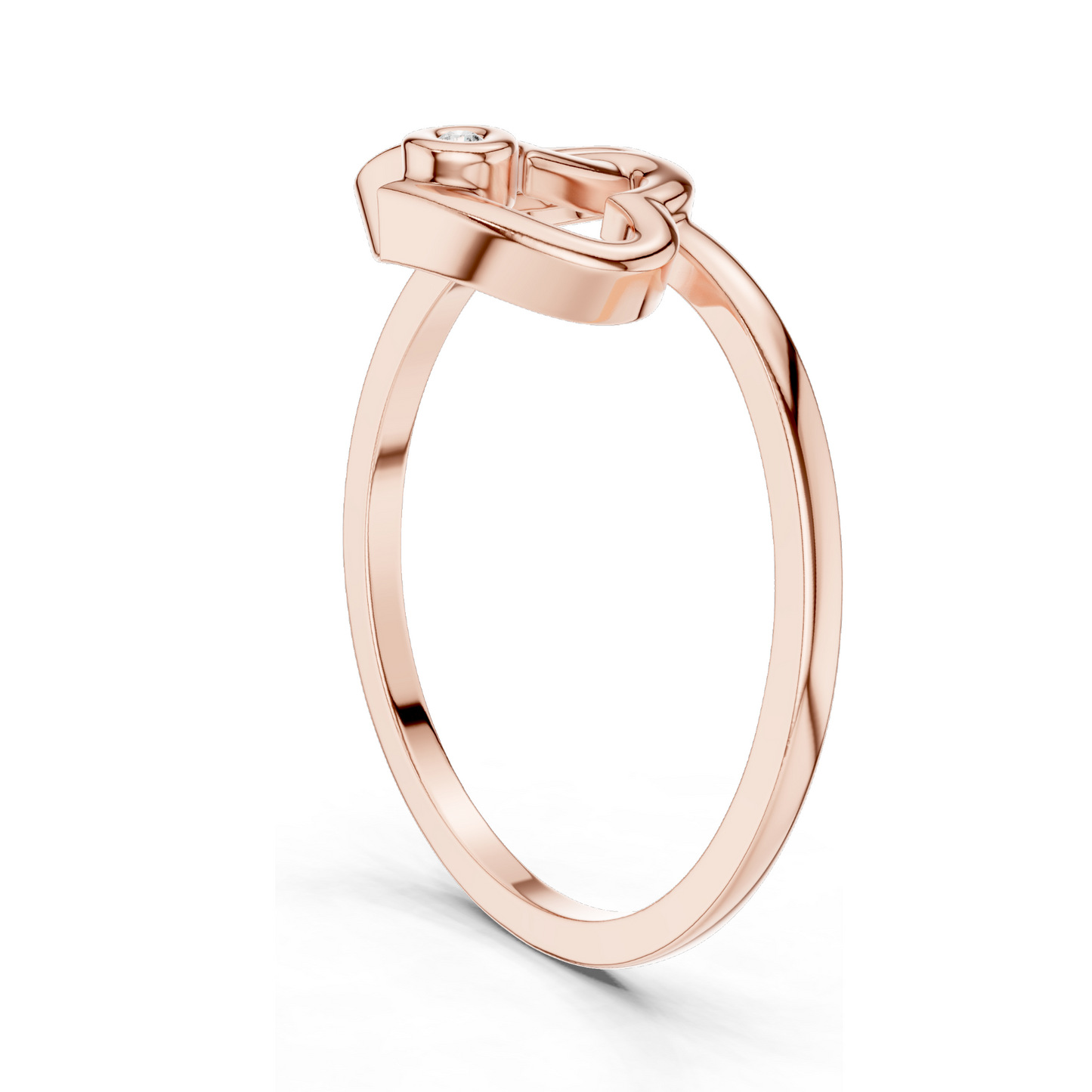Elegant Lab Diamond Heart Ring for Women | 18KT, 14KT, 10KT Gold & 925 Silver | VVS-VS Clarity, Moissanite & Diamond Options | Available in Rose, Yellow, White Gold