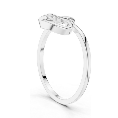 Elegant Lab Diamond Heart Ring for Women | 18KT, 14KT, 10KT Gold & 925 Silver | VVS-VS Clarity, Moissanite & Diamond Options | Available in Rose, Yellow, White Gold