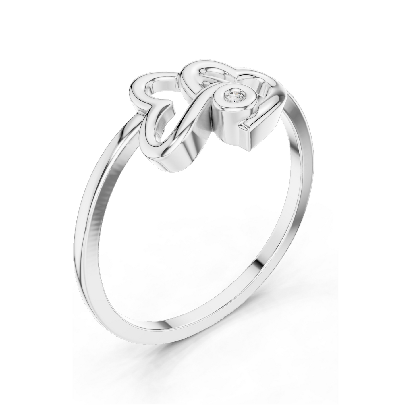 Elegant Lab Diamond Heart Ring for Women | 18KT, 14KT, 10KT Gold & 925 Silver | VVS-VS Clarity, Moissanite & Diamond Options | Available in Rose, Yellow, White Gold