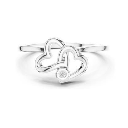 Elegant Lab Diamond Heart Ring for Women | 18KT, 14KT, 10KT Gold & 925 Silver | VVS-VS Clarity, Moissanite & Diamond Options | Available in Rose, Yellow, White Gold