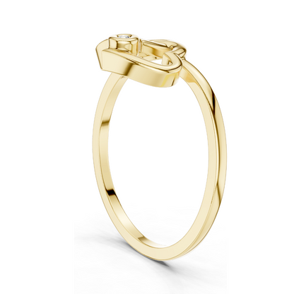 Elegant Lab Diamond Heart Ring for Women | 18KT, 14KT, 10KT Gold & 925 Silver | VVS-VS Clarity, Moissanite & Diamond Options | Available in Rose, Yellow, White Gold