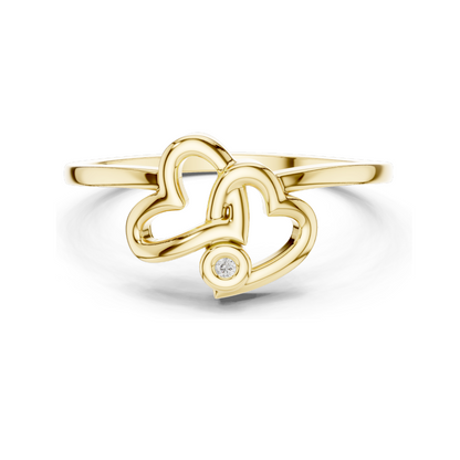 Elegant Lab Diamond Heart Ring for Women | 18KT, 14KT, 10KT Gold & 925 Silver | VVS-VS Clarity, Moissanite & Diamond Options | Available in Rose, Yellow, White Gold