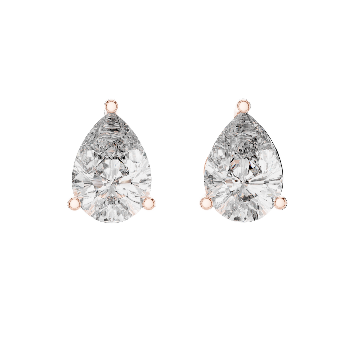 3.5 CT VVS-VS EF CVD Diamond Teardrop Earrings | 18KT, 14KT, 10KT Gold & 925 Silver | Lab Grown Diamonds, Rose, Yellow, White Gold Options