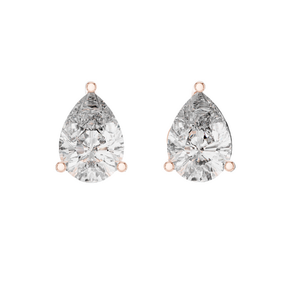 3.5 CT VVS-VS EF CVD Diamond Teardrop Earrings | 18KT, 14KT, 10KT Gold & 925 Silver | Lab Grown Diamonds, Rose, Yellow, White Gold Options