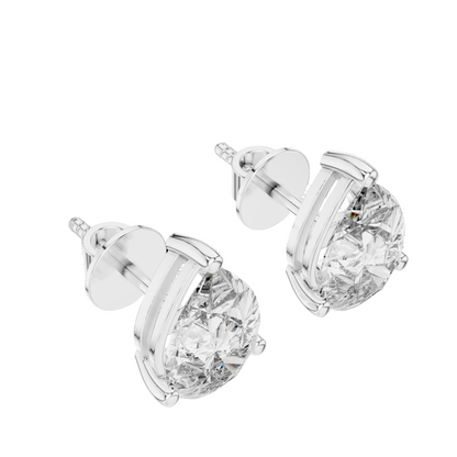 3.5 CT VVS-VS EF CVD Diamond Teardrop Earrings | 18KT, 14KT, 10KT Gold & 925 Silver | Lab Grown Diamonds, Rose, Yellow, White Gold Options