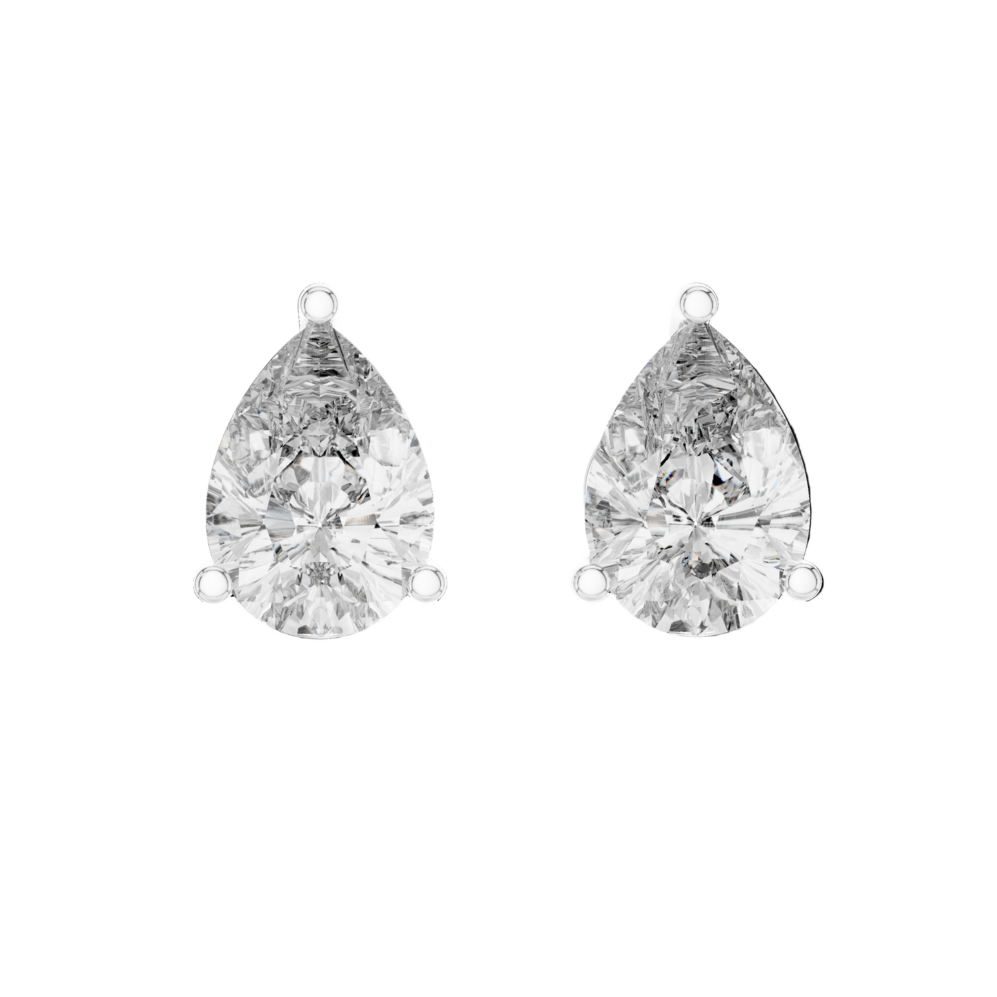 3.5 CT VVS-VS EF CVD Diamond Teardrop Earrings | 18KT, 14KT, 10KT Gold & 925 Silver | Lab Grown Diamonds, Rose, Yellow, White Gold Options