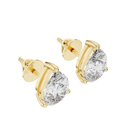 3.5 CT VVS-VS EF CVD Diamond Teardrop Earrings | 18KT, 14KT, 10KT Gold & 925 Silver | Lab Grown Diamonds, Rose, Yellow, White Gold Options