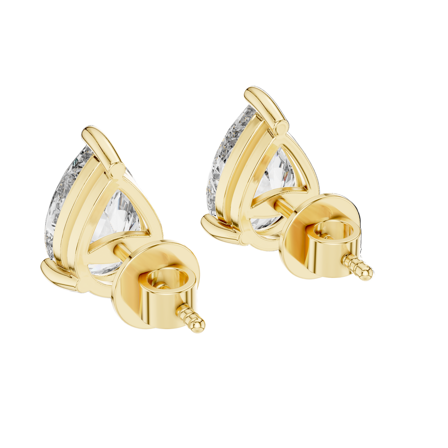 3.5 CT VVS-VS EF CVD Diamond Teardrop Earrings | 18KT, 14KT, 10KT Gold & 925 Silver | Lab Grown Diamonds, Rose, Yellow, White Gold Options